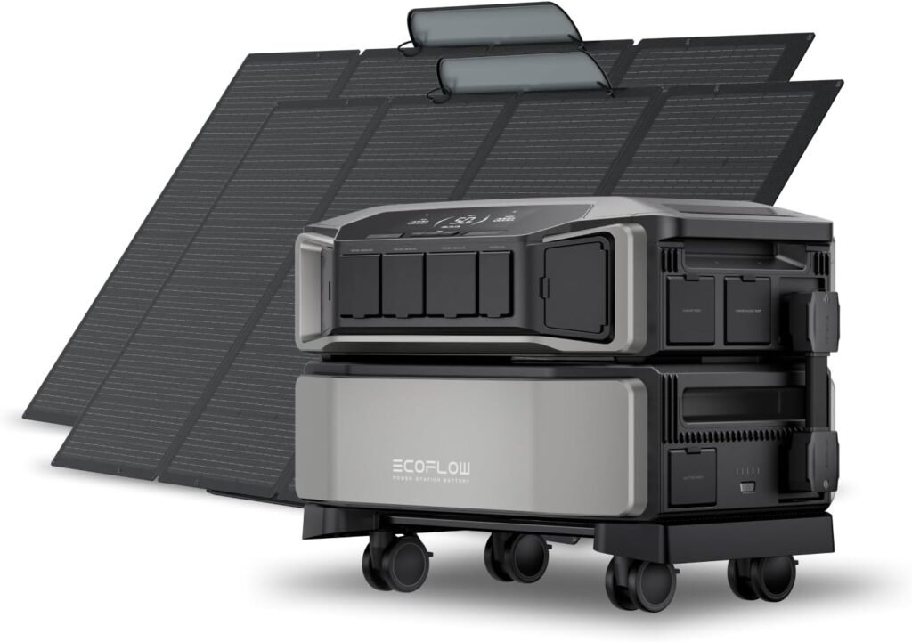 EF ECOFLOW Power Station 6144Wh DELTA Pro Ultra with 2x400W Portable Panel, 120/240V 7200W AC Output, Portable Generator for Home Backup Outdoors Camping RV Emergency EF ECOFLOW Power Station 6144Wh DELTA Pro Ultra with 2x400W Portable Panel, 120/240V 7200W AC Output, Portable Generator for Home Backup Outdoors Camping RV Emergency