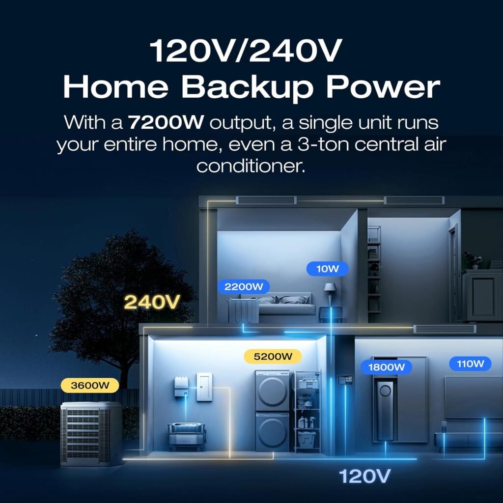 EF ECOFLOW Power Station 6144Wh DELTA Pro Ultra with 2x400W Portable Panel, 120/240V 7200W AC Output, Portable Generator for Home Backup Outdoors Camping RV Emergency EF ECOFLOW Power Station 6144Wh DELTA Pro Ultra with 2x400W Portable Panel, 120/240V 7200W AC Output, Portable Generator for Home Backup Outdoors Camping RV Emergency