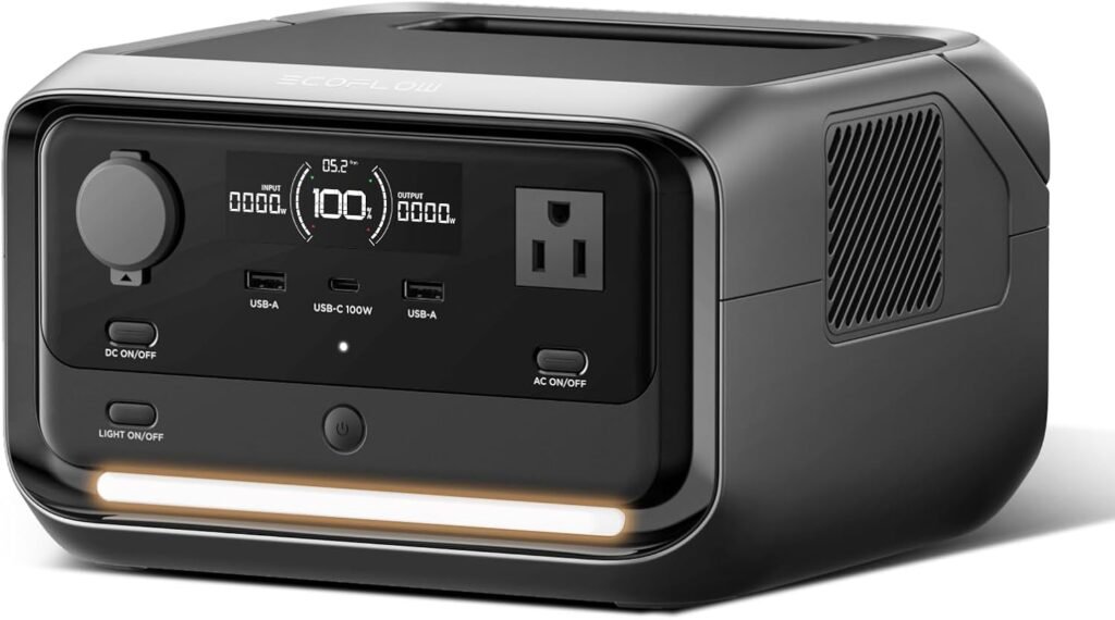 EF ECOFLOW Portable Power Station RIVER Plus, 286Wh/12800mAh LiFePO4 Battery, Up to 1200W AC Outlets, MS UPS, Expandable to 858Wh, dB Quiet, 1Hr Fast Charging Generator for Outdoor Camping EF ECOFLOW Portable Power Station RIVER Plus, 286Wh/12800mAh LiFePO4 Battery, Up to 1200W AC Outlets, MS UPS, Expandable to 858Wh, dB Quiet, 1Hr Fast Charging Generator for Outdoor Camping
