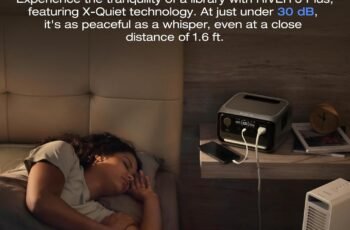 EF ECOFLOW Portable Power Station RIVER 3 Plus, 286Wh/12800mAh LiFePO4 Battery, 3 Up to 1200W AC Outlets, <10 MS UPS, Expandable to 858Wh, <30 dB Quiet, 1Hr Fast Charging Generator for Outdoor Camping