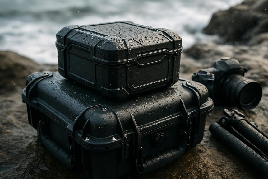 rugged casings protect gear