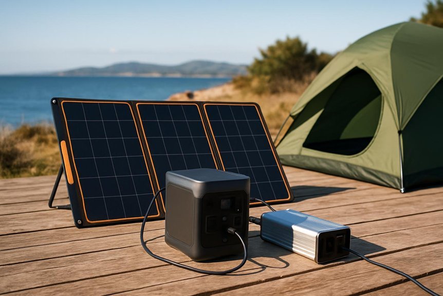 solar powered portable vs standby efficiency