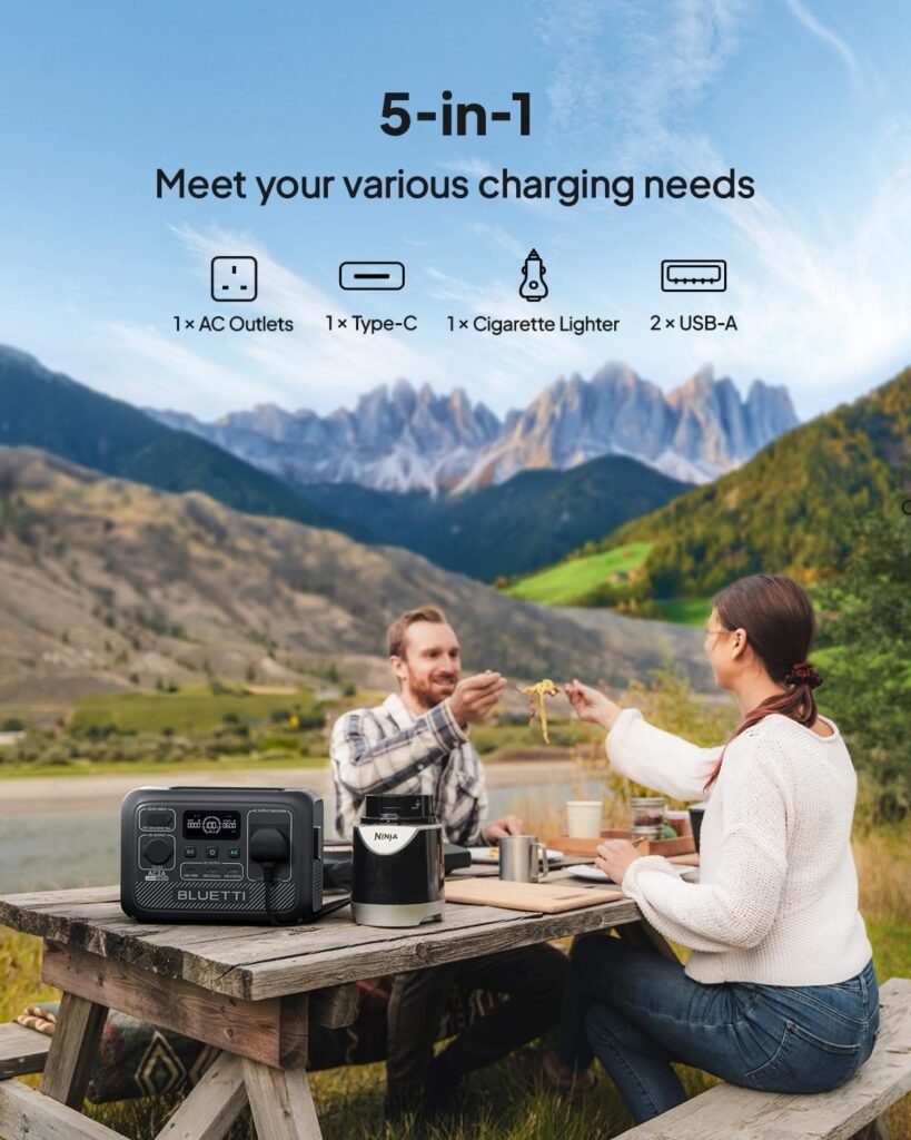 BLUETTI AC2A, 204Wh LiFePO4 Battery Backup 300W, Portable Power Station for Outdoor Camping (Solar Panel Optional) (Renewed)