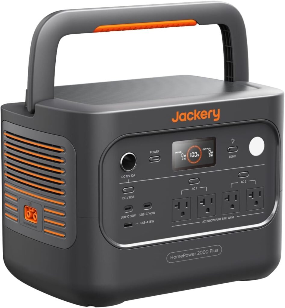 Jackery HomePower Plus v2 Portable Power Station, 2200W AC Output, 2048Wh LFP Battery, Expandable to 12kWh, Essential Home Backup for Outages, Emergencies RV (Solar Panel Optional) Jackery HomePower Plus v2 Portable Power Station, 2200W AC Output, 2048Wh LFP Battery, Expandable to 12kWh, Essential Home Backup for Outages, Emergencies RV (Solar Panel Optional)
