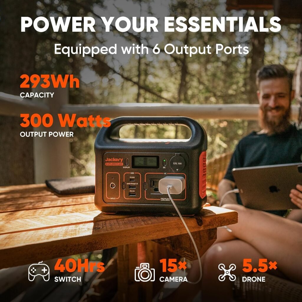 Jackery Portable Power Station Explorer with 16.4 Ft Extension Cable, 292Wh Backup LiFePO4 Battery, Solar Generator for Outdoors Camping Travel Hunting Blackout (Solar Panel Optional) Jackery Portable Power Station Explorer with 16.4 Ft Extension Cable, 292Wh Backup LiFePO4 Battery, Solar Generator for Outdoors Camping Travel Hunting Blackout (Solar Panel Optional)