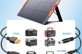 ZOUPW 100W Portable Solar Panel for Power Station