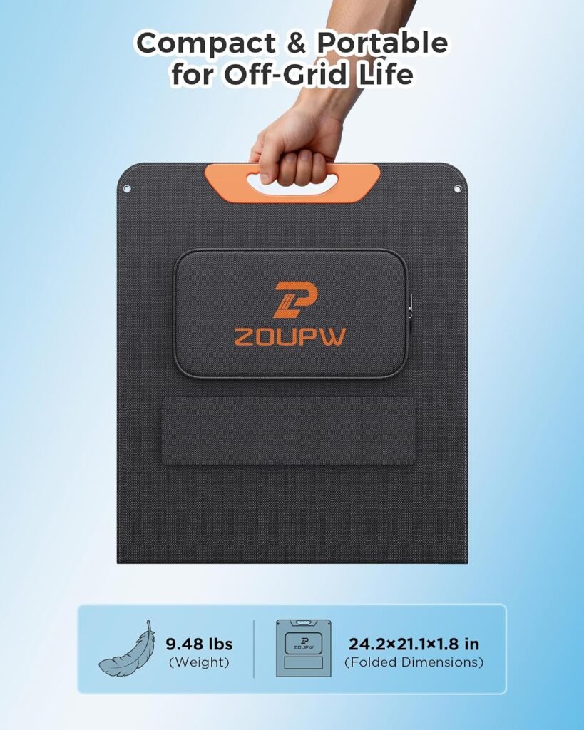 ZOUPW 100W Portable Solar Panel for Power Station,23.5% Efficiency Mono Foldable Solar Charger for Jackery/Ecoflow River/Anker/Bluetti,IP67 Waterproof for Camping RV Off-Grid Emergency Power ZOUPW 100W Portable Solar Panel for Power Station,23.5% Efficiency Mono Foldable Solar Charger for Jackery/Ecoflow River/Anker/Bluetti,IP67 Waterproof for Camping RV Off-Grid Emergency Power