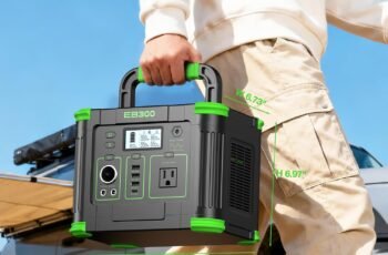 Portable Power Station 330W 288.6Wh Solar Generator, LiFePO4 Battery